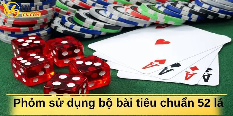 Bài phỏm sử dụng bộ bài tiêu chuẩn 52 lá để người chơi đấu trí 