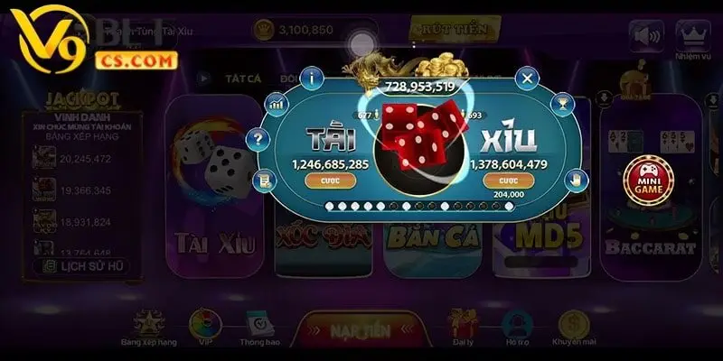 Hướng dẫn chơi game Tài Xỉu V9bet