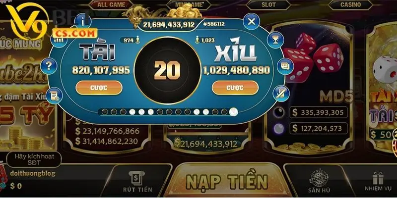 Kinh nghiệm chinh phục game Tài Xỉu V9bet